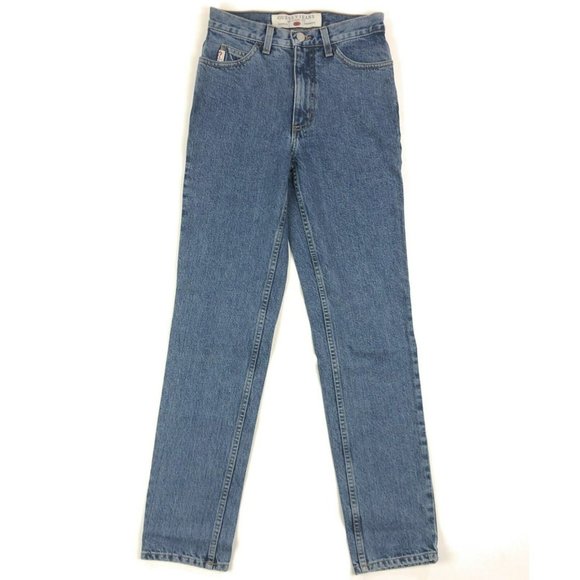 Guess Denim - Guess 050 Original Classic Fit Womens 24 Narrow Leg Vintage High Waist Mom Jeans